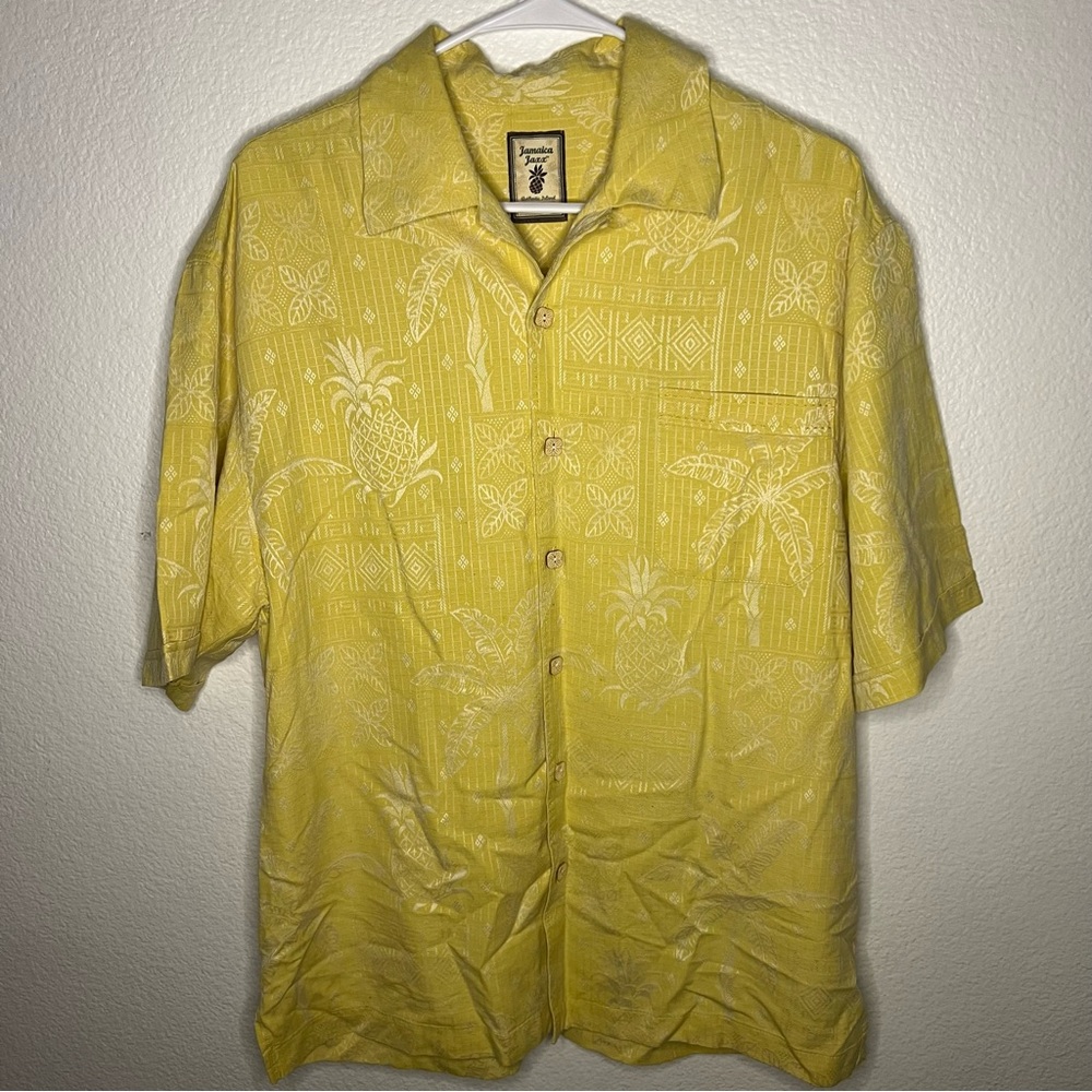 Men's Yellow Button Down Shirt - Jamaica Jaxx